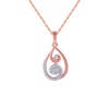 14KT (585) Rose Gold and Diamond Pendant for Women