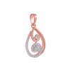 14KT (585) Rose Gold and Diamond Pendant for Women