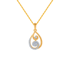 14KT (585) Yellow Gold and Diamond Pendant for Women