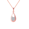 14KT (585) Rose Gold and Diamond Pendant for Women