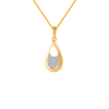 14KT (585) Yellow Gold and Diamond Pendant for Women