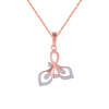 14KT (585) Rose Gold and Diamond Pendant for Women