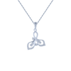 14KT (585) White Gold and Diamond Pendant for Women