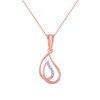 14k (585) Rose Gold and Diamond Pendant for Women