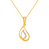 14k (585) Yellow Gold and Diamond Pendant for Women