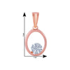 14k (585) Rose Gold and Diamond Pendant for Women