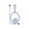 14k (585) White Gold and Diamond Pendant for Women