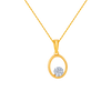 14k (585) Yellow Gold and Diamond Pendant for Women