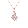 14KT (585) Rose Gold and Diamond Pendant for Women