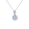 14k (585) White Gold and Diamond Pendant for Women