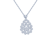 14KT (585) White Gold and Solitaire Pendant for Women