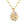 14KT (585) Yellow Gold and Solitaire Pendant for Women