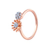 14k (585) Rose Gold and Diamond Ring for Women