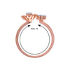 14k (585) Rose Gold and Diamond Ring for Women