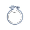 14k (585) White Gold and Diamond Ring for Women