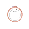 14KT (585) Rose Gold and Diamond Ring for Women