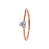 14k (585) Rose Gold and Diamond Ring for Women