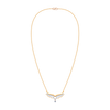 14KT (585) Yellow Gold and American Diamond Chain for Women