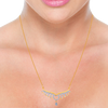 14KT (585) Yellow Gold and American Diamond Chain for Women