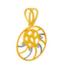 14k Circular Wheel-shaped Pendant With Turtle Shell Design