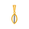 14k Dainty Leaf Shaped Pendant