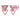 14KT (585) Rose Gold & Diamond Inverted triangle Stud Earrings