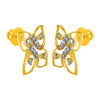 14KT (585) Yellow Gold & Diamond Floral Stud Earrings