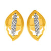 14KT (585) Yellow Gold & Diamond Leaf Shaped Stud Earrings