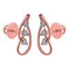 14KT (585) Rose Gold & Diamond Stud Earrings