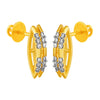 14KT (585) Yellow Gold & Diamond Minimal Stud Earrings