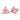 14KT (585) Rose Gold & Diamond Triangle Shaped Stud Earrings