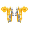 14KT (585) Yellow Gold & Diamond Drop Earrings