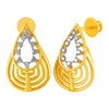 14KT (585) Yellow Gold & Diamond  Drop Shape Earrings