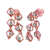 14KT (585) Rose Gold & Diamond Stunning Drop Earrings