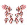 14KT (585) Rose Gold & Diamond Stunning Drop Earrings