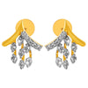 14KT (585) Yellow Gold & Diamond Stylish Stud Earrings