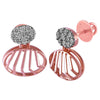 14KT (585) Rose Gold & Diamond Minimal Drop Earrings