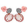 14KT (585) Rose Gold & Diamond Minimal Drop Earrings