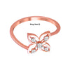 14K Rose Gold Ring With Four-petal Floral Design In The Centre