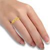 14K Gold Ring With Heart Shaped Designs And Diamond Accents