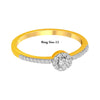 14K Gold Round Solitaire Diamond Ring