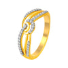 14K Diamond Ring With Intertwined Bands