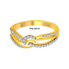 14K Diamond Ring With Intertwined Bands