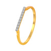 14K Gold Ring With A Diamond-studded Bar