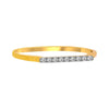 14K Gold Ring With A Diamond-studded Bar