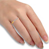 14K Gold Ring With A Diamond-studded Bar