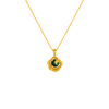 14K Swirl Gem Gold Pendant From Amazea Collection