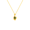 14K Swirl Gem Gold Pendant From Amazea Collection