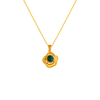 14K Swirl Gem Gold Pendant From Amazea Collection