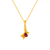 14K Gem Gold Pendant From Amazea Collection